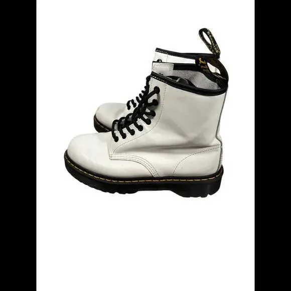 Dr. Martens Doc Martens Jadon Smooth Leather Platforms Boots Size 10L/9M White - Picture 3 of 9